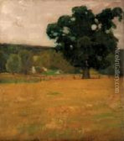 Tree In A Landscape Oil Painting - William Langson Lathrop