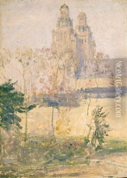 The Cathedral, Tours Oil Painting - Guy Rose