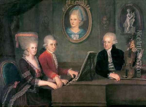 Portrait of Leopold Mozart (2) Oil Painting - Anonymous Artist