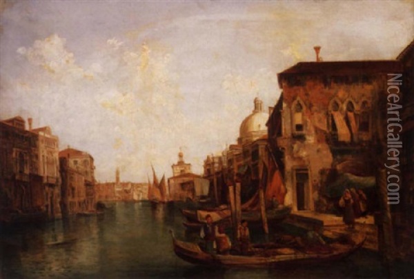 Grand Canal, Venice Oil Painting - Alfred Pollentine