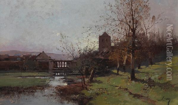 Romantic Landscape Oil Painting - Eugene Galien-Laloue