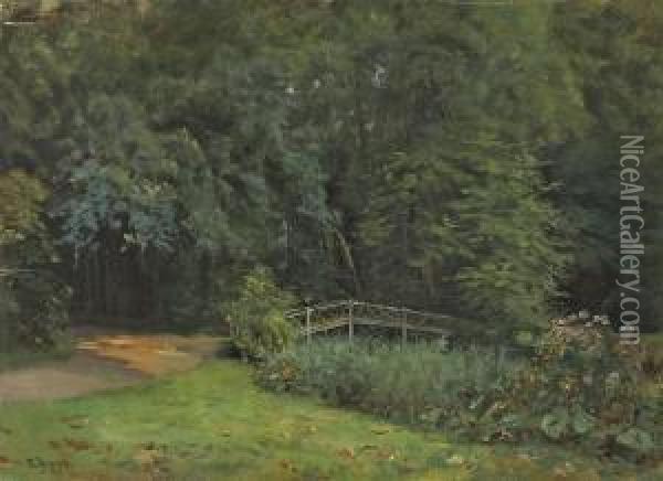 Charlottenburger Schlosspark Oil Painting - Fedor Poppe