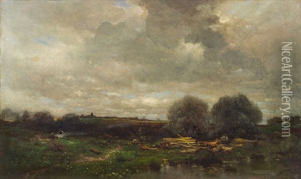 Weite Landschaft Oil Painting - Louis (Ludwig) Neubert