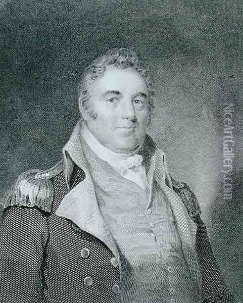 Richard Dale (1756-1826), engraved by Richard W. Dodson (1812-67) after a copy of the original painting by James Barton Longacre (1794-1869) Oil Painting - Joseph Wood