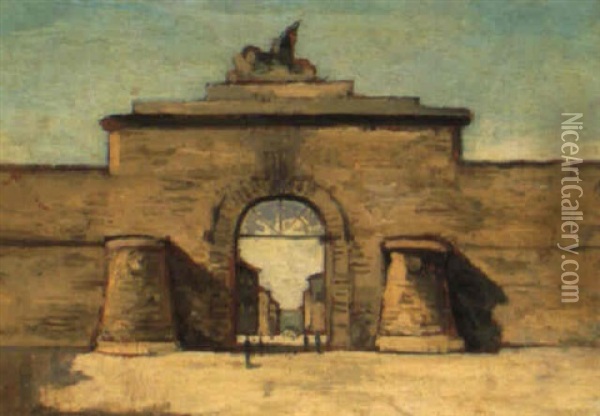 Porta San Marco A Livorno Oil Painting - Giovanni Bartolena