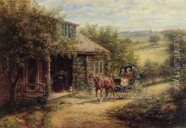 Unexpected Visitors Oil Painting - Edward Lamson Henry