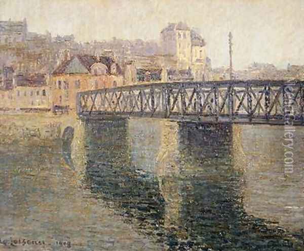 The Iron Bridge at St Ouen 1908 Oil Painting - Gustave Loiseau
