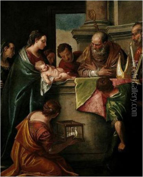 The Presentation Of Christ In The Temple Oil Painting - Paolo Veronese (Caliari)
