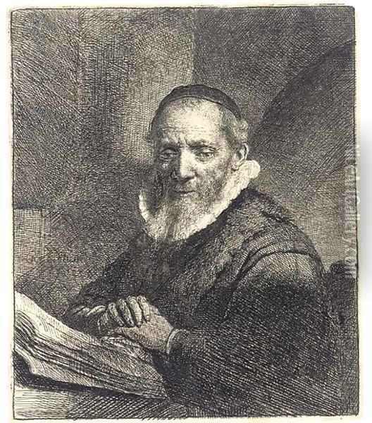 Jan Cornelius Sylvius, Preacher Oil Painting - Rembrandt Van Rijn