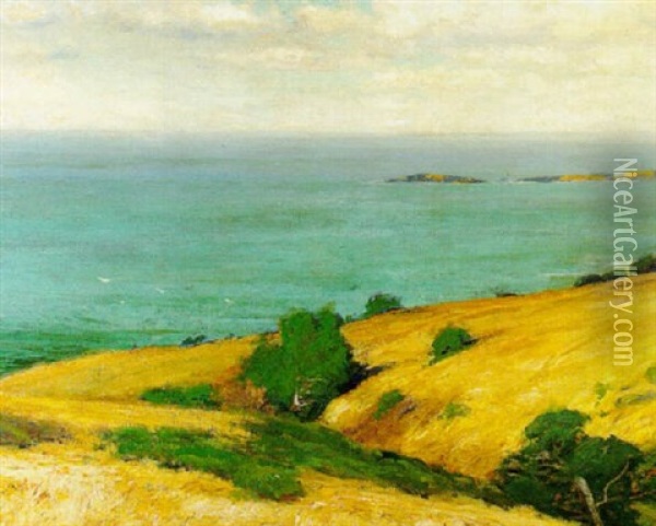Ocean Shore, Santa Cruz Oil Painting - Charles Partridge Adams