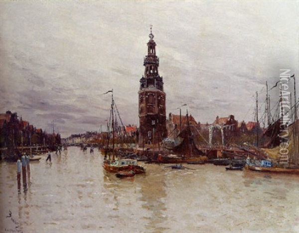 Amsterdam Oil Painting - Frank Myers Boggs