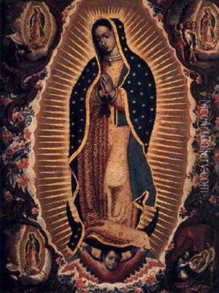 La Virgen De Guadalupe Oil Painting - Jose De Paez