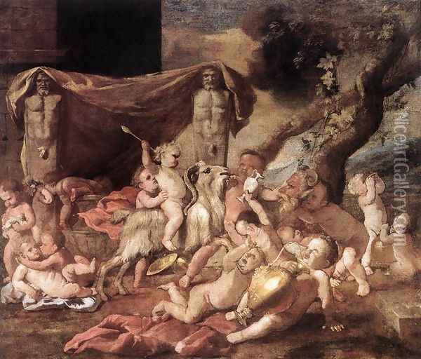 Bacchanal of Putti 1626 Oil Painting - Nicolas Poussin