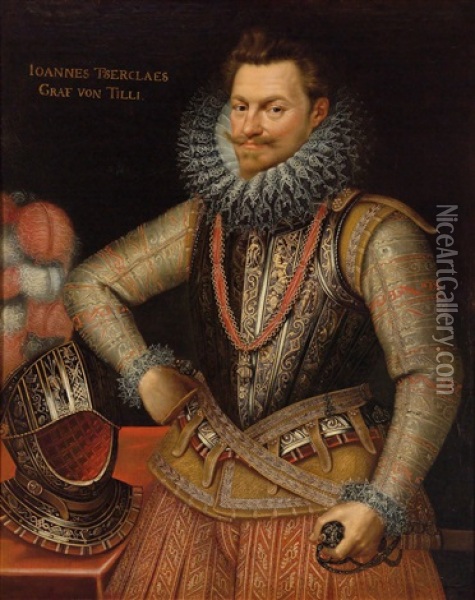 Bildnis Des Prinzen Philipp Wilhelm Von Oranien (1554-1618) Im Brustharnisch Mit Dem Orden Vom Goldenen Vlies Oil Painting - Frans Pourbus the younger