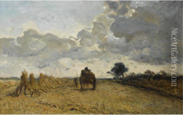 Harvest Time Oil Painting - Paul Joseph Constantine Gabriel