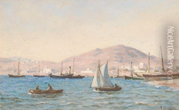 Campo Mento From Gibraltar Oil Painting - Elias Mollineaux Bancroft