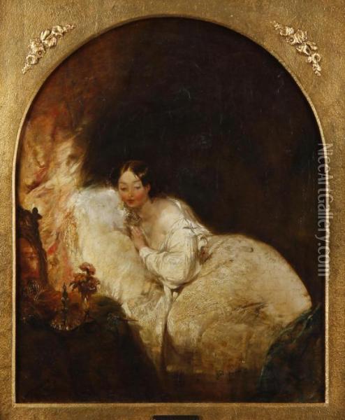 Reclining Woman Oil Painting - John Burnet