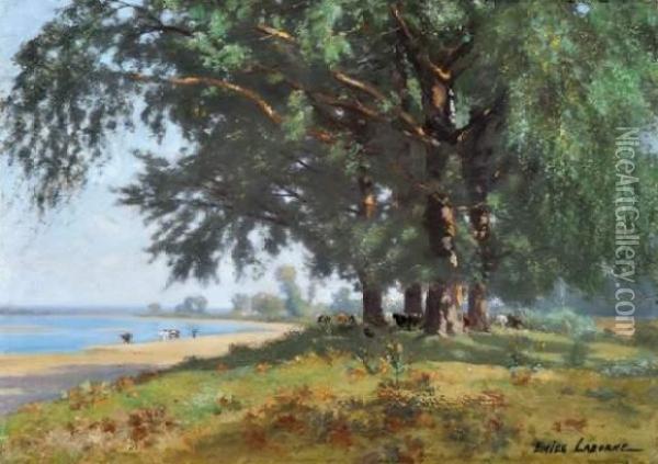 La Loire A Cande. Oil Painting - Edme Emile Laborne