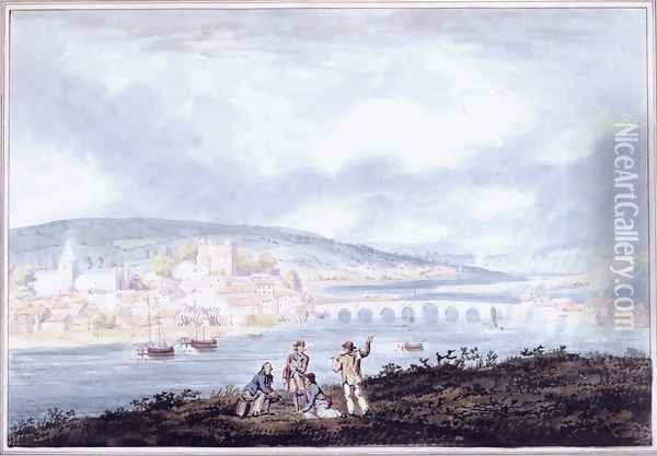 Rochester, Kent, from the North Oil Painting - Thomas Girtin