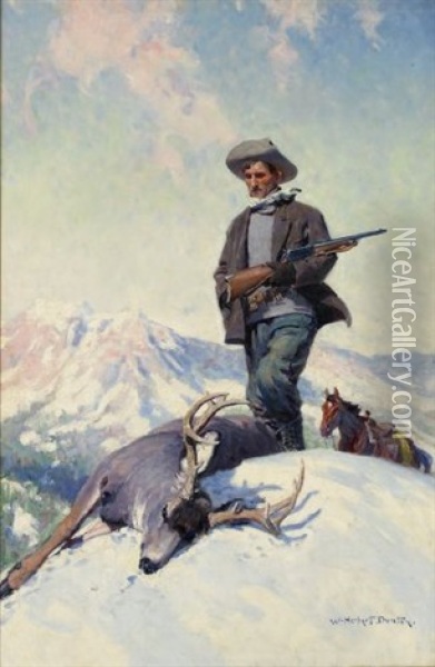 The Deer Hunter Oil Painting - William Herbert Dunton