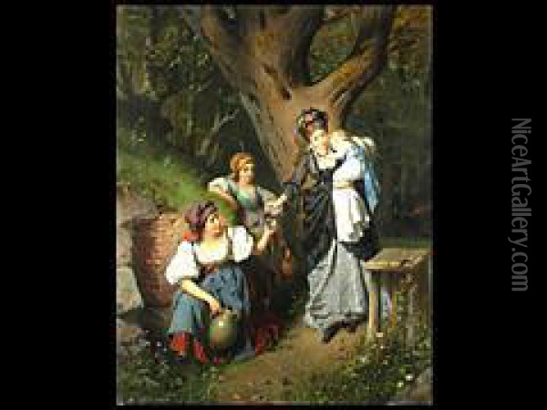 Rast An Der Quelle Oil Painting - Karl Von Merode