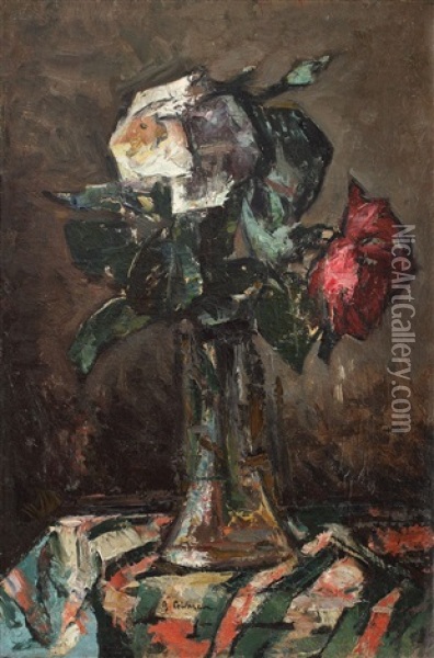 Trandafiri Oil Painting - Gheorghe Petrascu