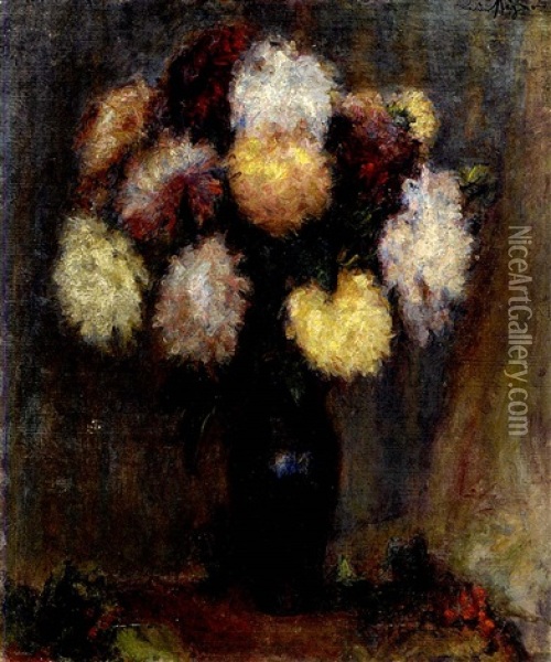 Blumenstraus In Einer Vase Oil Painting - Lucien Rene Mignon