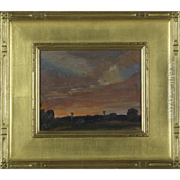 Sunset And Evening Star Oil Painting - Roscoe Clarence Magill