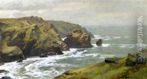 Mullen Cove, Cornwall Oil Painting - William Trost Richards