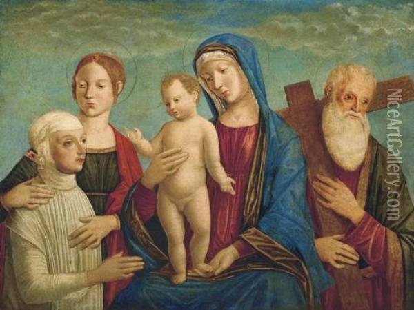 Madonna Col Bambino Tra Una Santa Con Donatrice E Sant