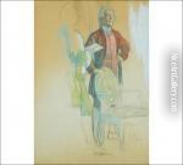 Man In Rococo Costume Oil Painting - Eero Jarnefelt