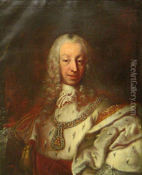 A Portrait Charles-emmanuel Iii, Duke Of Savoy And King Of Sardinia Oil Painting - Maria Giovanna Battista Buzzana Clementi