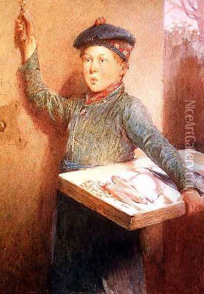 The Fishmongers Call Oil Painting - Henry Benjamin Roberts