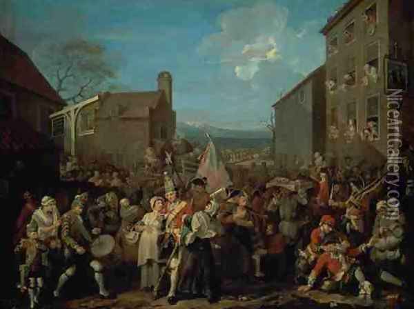 March of the Guards to Finchley Oil Painting - William Hogarth