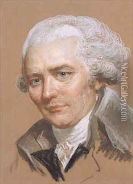 Portrait of Pierre Choderlos De Laclos 1741-1803 officer and French writer Oil Painting - Joseph Ducreux