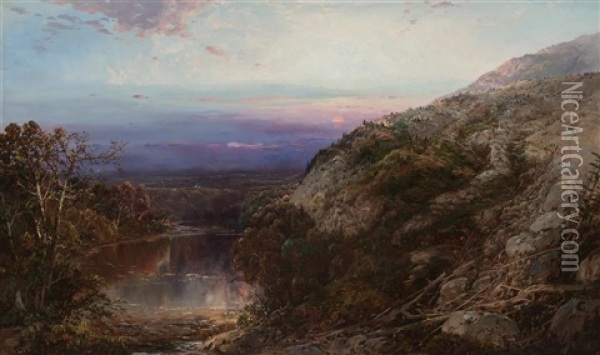 Luminist Landscape Oil Painting - William Louis Sonntag