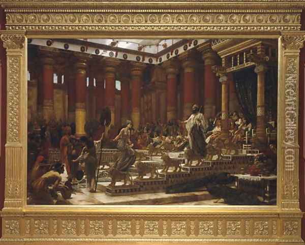 The Visit of the Queen of Sheba to King Solomon, 1890 Oil Painting - Sir Edward John Poynter