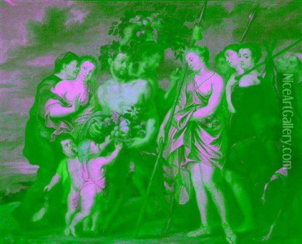 The Triumphant Return Of Diana And Bacchus Oil Painting - Theodor Van Thulden