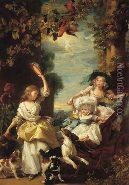 The Three Youngest Daughters Of George III Oil Painting - John Singleton Copley