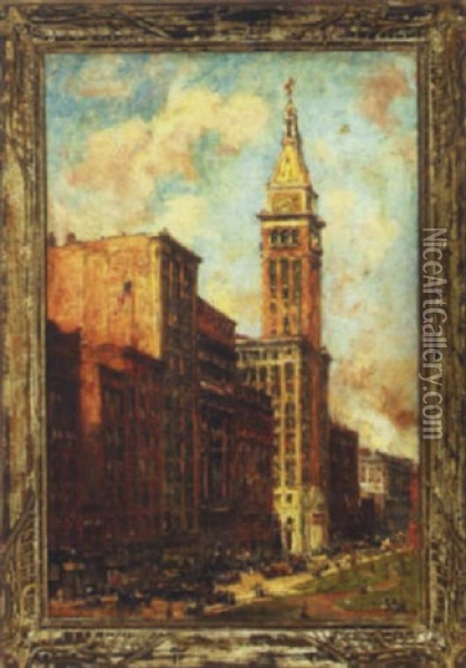 New York Cityscape Oil Painting - Colin Campbell Cooper