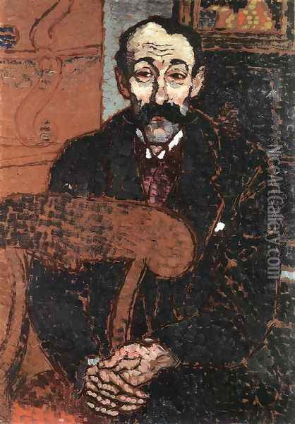 Portrait of Pianist Riccardo Vines Roda 1914 Oil Painting - Jozsef Rippl-Ronai