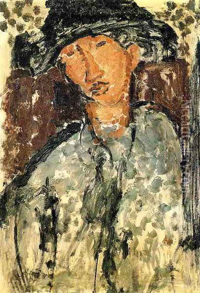 Chaim Soutine I Oil Painting - Amedeo Modigliani