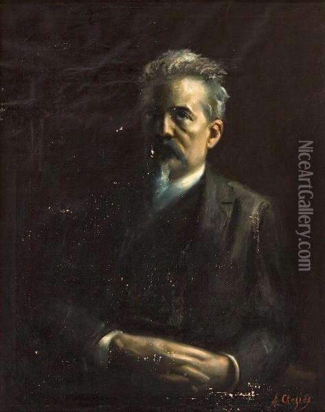 Retrato Del Escritor Ramon Pico Icampamar Oil Painting - Aleix Clapes