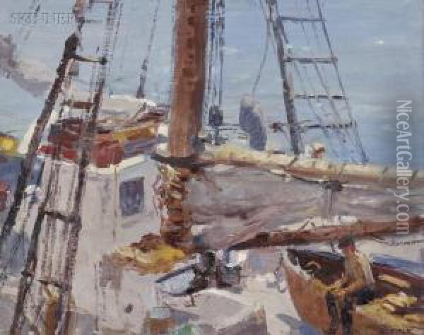 On Board Oil Painting - Arthur William Woelfle