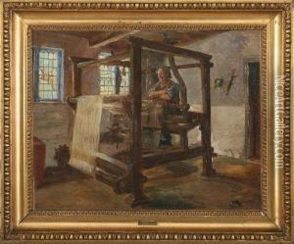 Olaf Poulsen Som Rendegarn Oil Painting - Hans Nicolaj Hansen