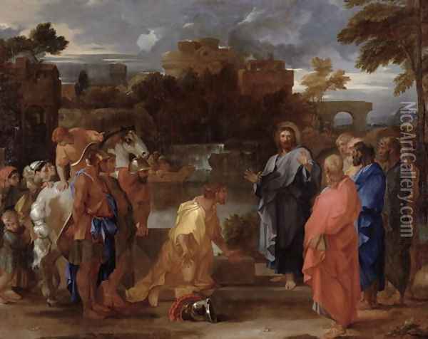 Christ and the Centurion Oil Painting - Sebastien Bourdon