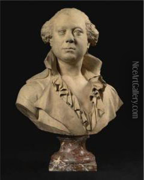Bust Of Corbin De Cordet De Florensac Oil Painting - Jacques-Augustin Pajou