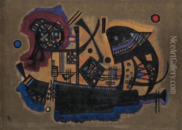 Geflecht (woven) Oil Painting - Wassily Kandinsky