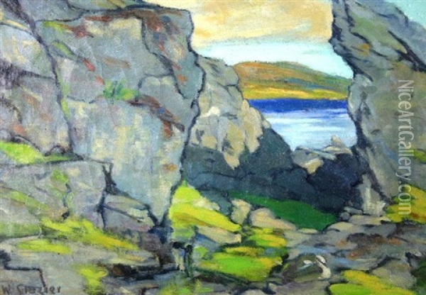 Isle Of Whittorn Oil Painting - William Crozier