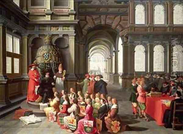 Allegory of the Oppression of the Dutch under the Duke of Alba Oil Painting - Dirck Van Delen